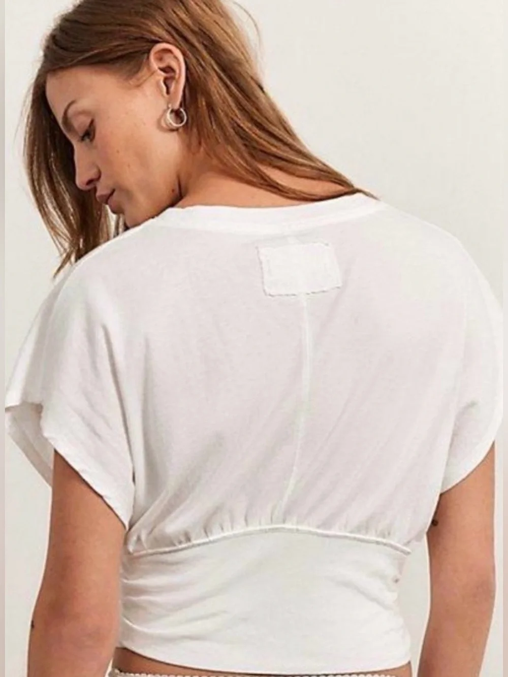 NWT FREE PEOPLE RALPHIE TEE CLEAN IVORY